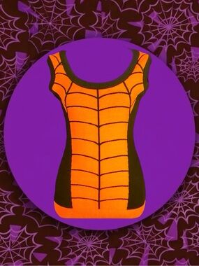 Elhoffer Design NWOT Retro Goth Whimsigoth Indie Cosplay Shell Knit Sweater M